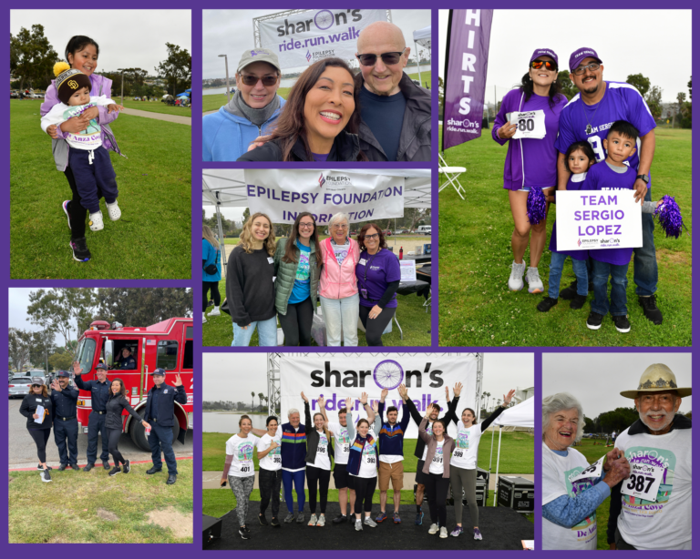 Photo collage of participants at Sharon's Ride.Run.Walk 2023.