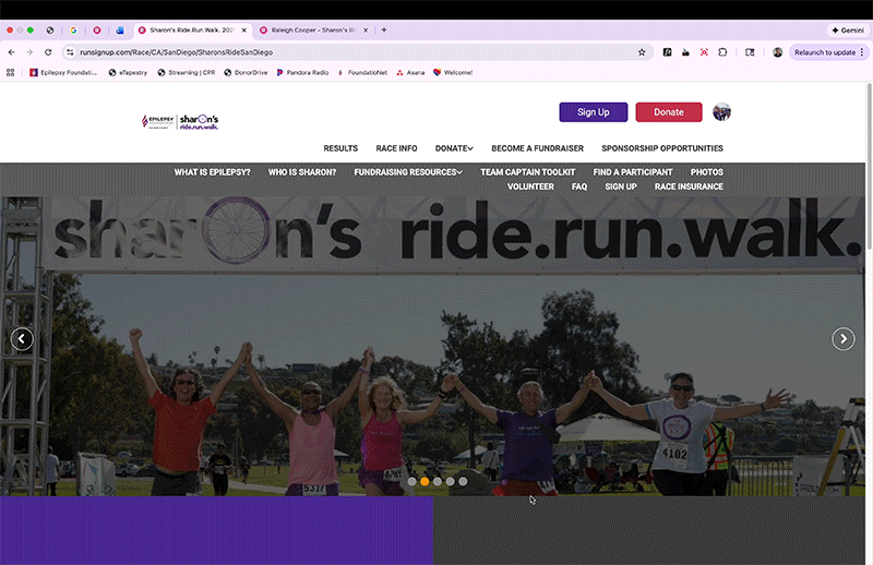 How to find your fundraising page